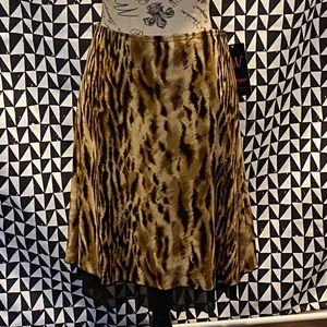 New animal print double layer skirt